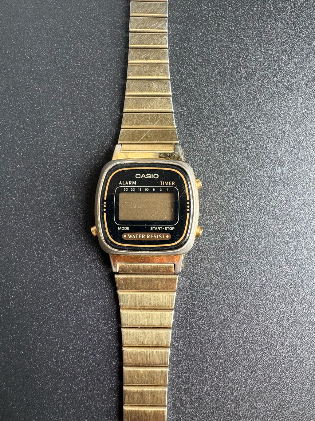 Casio Gold And Black Digital Watch